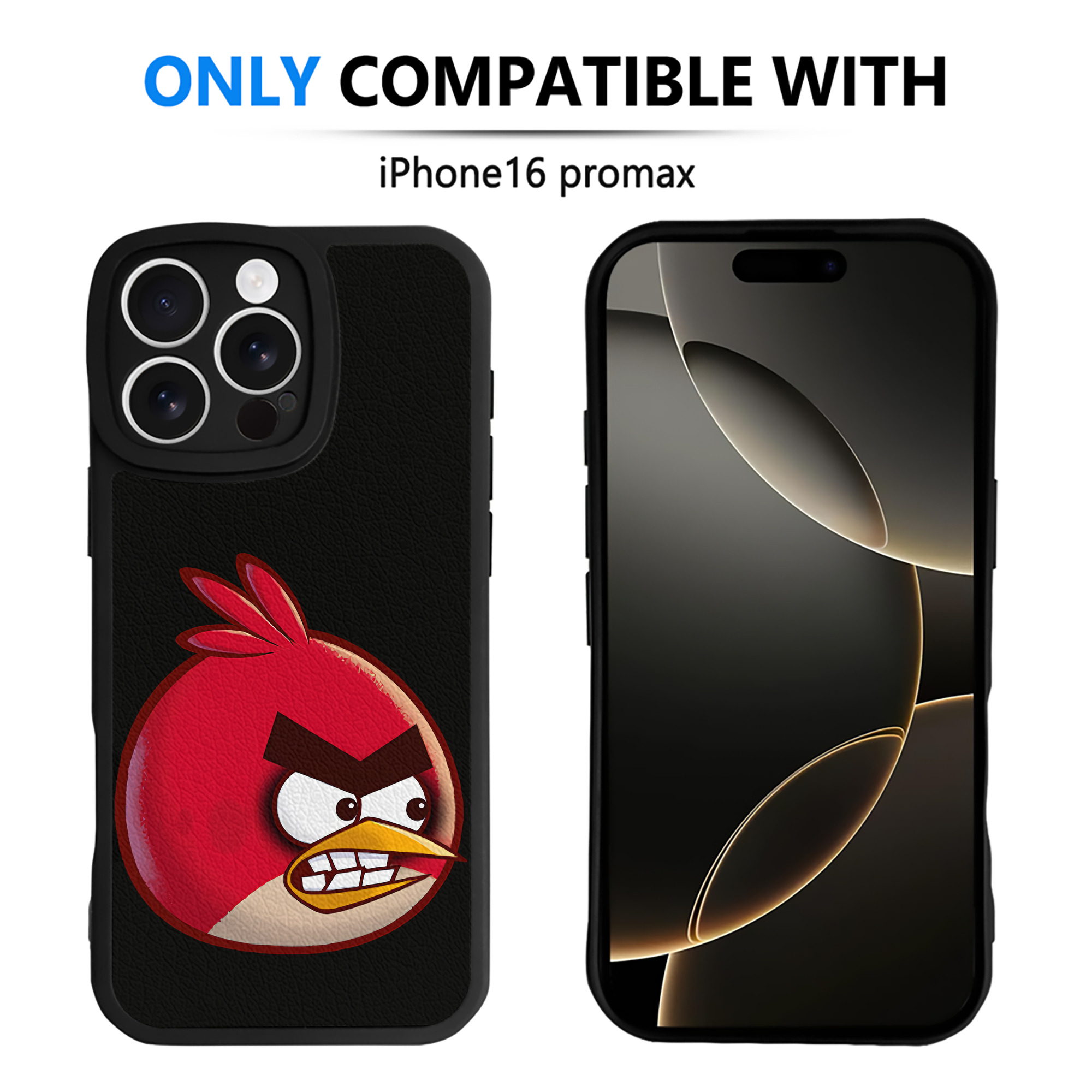 （画像用） Angry Birds アングリーバード 【iPhone 16シリーズ対応】シリコンスマホケース（レザー調） 材質：シリコン